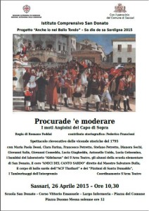 locandina_Teatro S'Arza_Domenica 26 Aprile_Spettacolo “ Procurade 'e moderare – I moti Angioini del Capo di Sopra”